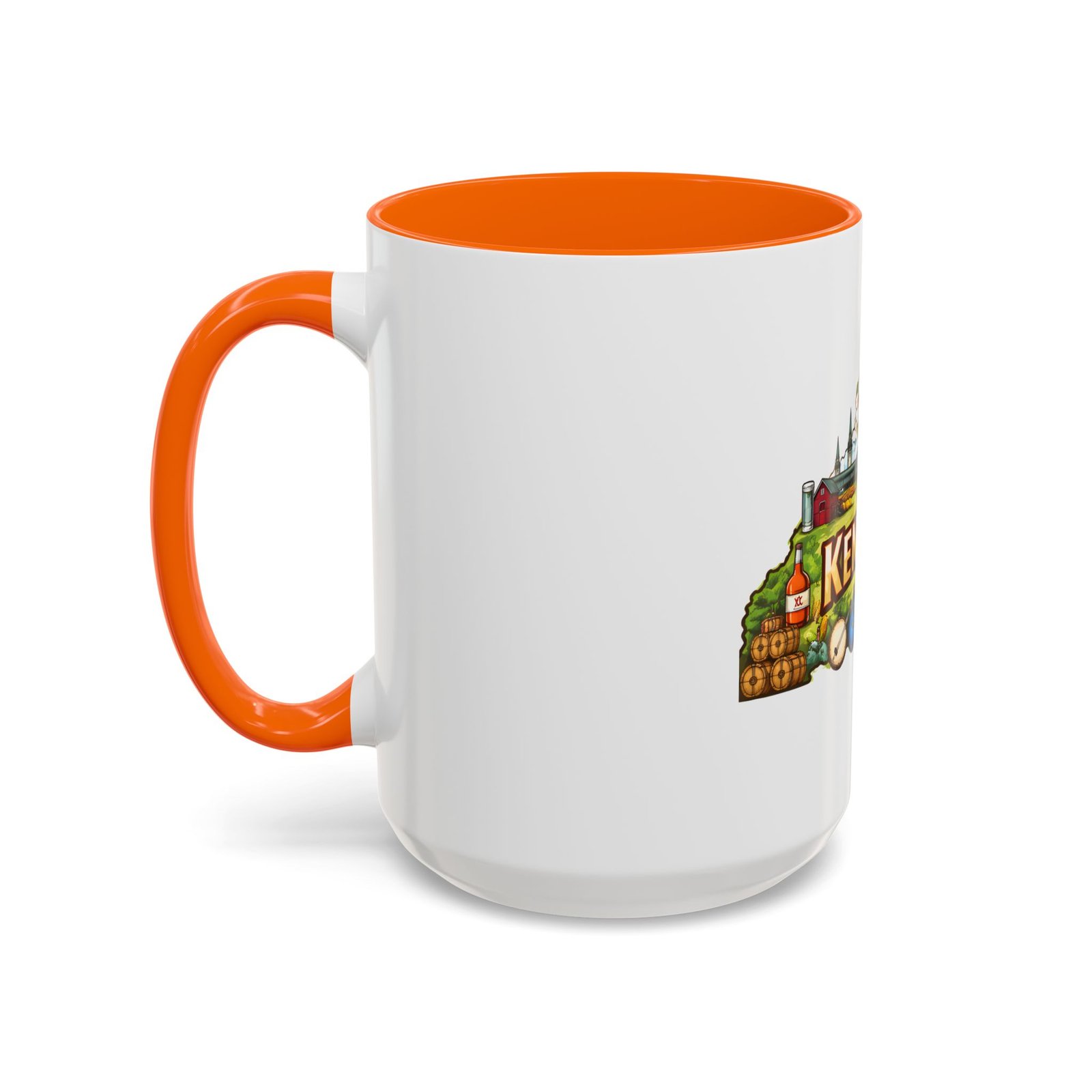 Kentucky State Map Accent Coffee Mug — Scenic Landmark Travel Souvenir (11/15oz) - Image 51