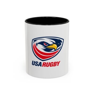 USA Rugby Eagle Accent Coffee Mug – Patriotic Rugby Fan Gift (11/15oz)