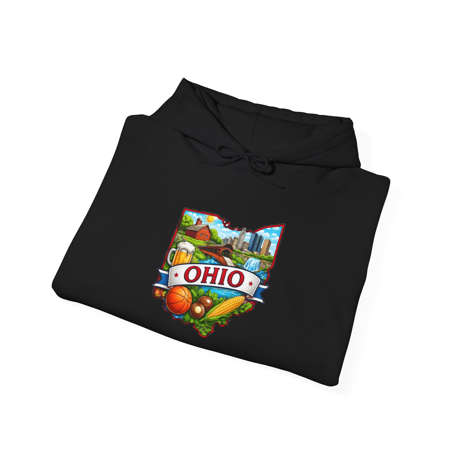 Ohio State Map Hoodie — Colorful Ohio Landmarks & Icons Sweatshirt - Image 19