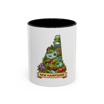 New Hampshire Scenic State Map Coffee Mug — Accent 11/15oz