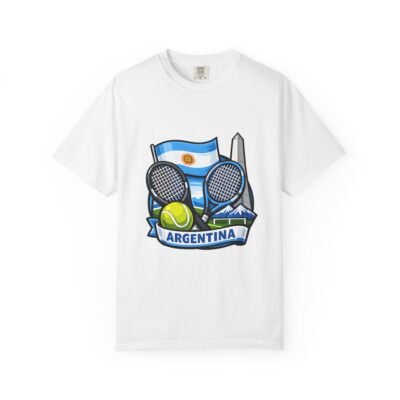 Argentina Tennis Graphic T-Shirt – Flag, Rackets & Ball Sports Tee