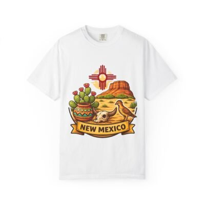 New Mexico Desert Vintage T-Shirt — Zia Sun, Cactus & Mesa Graphic
