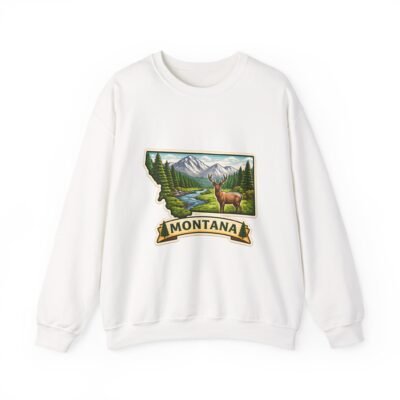 Montana Scenic Crewneck Sweatshirt — Mountain & Elk State Pride