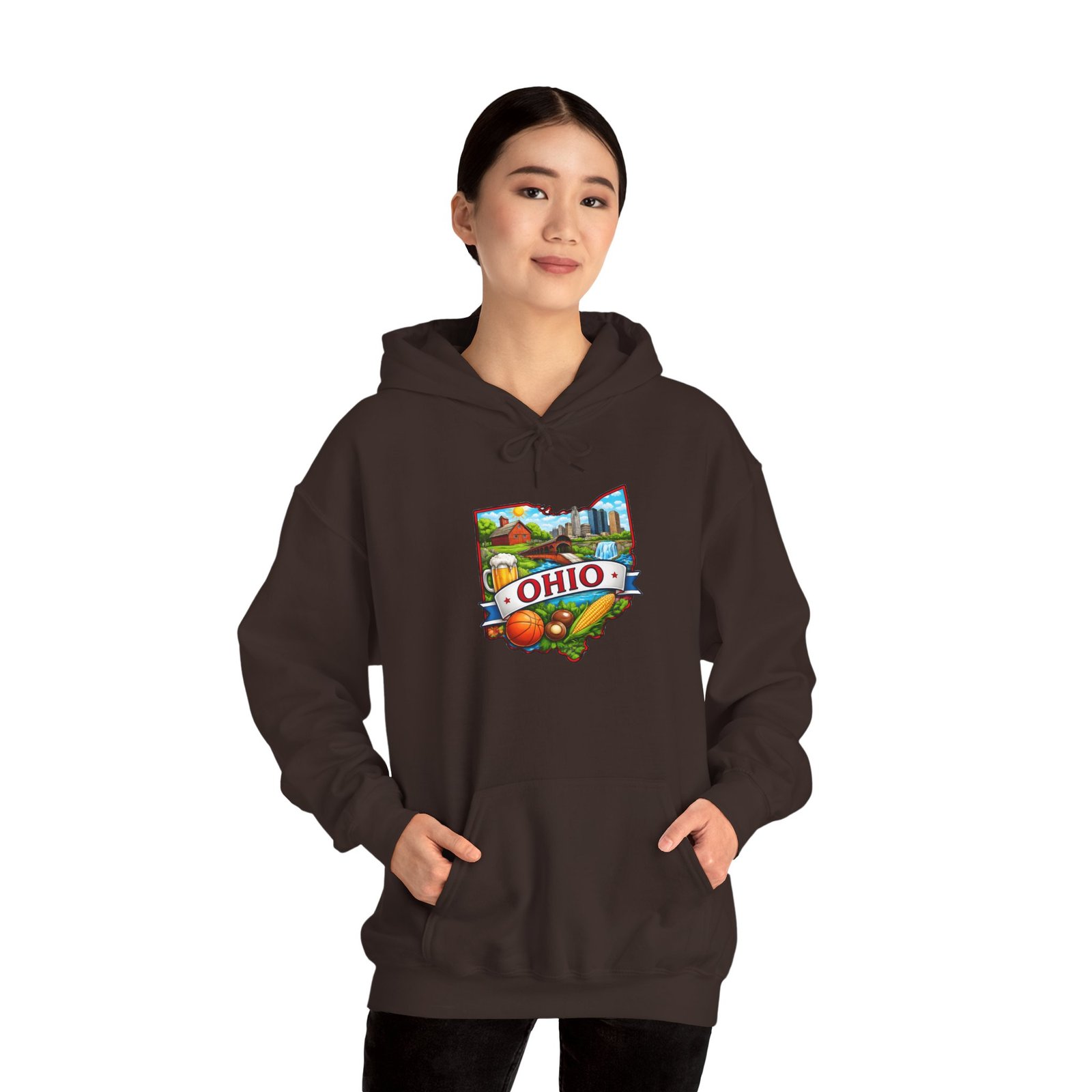 Ohio State Map Hoodie — Colorful Ohio Landmarks & Icons Sweatshirt - Image 30