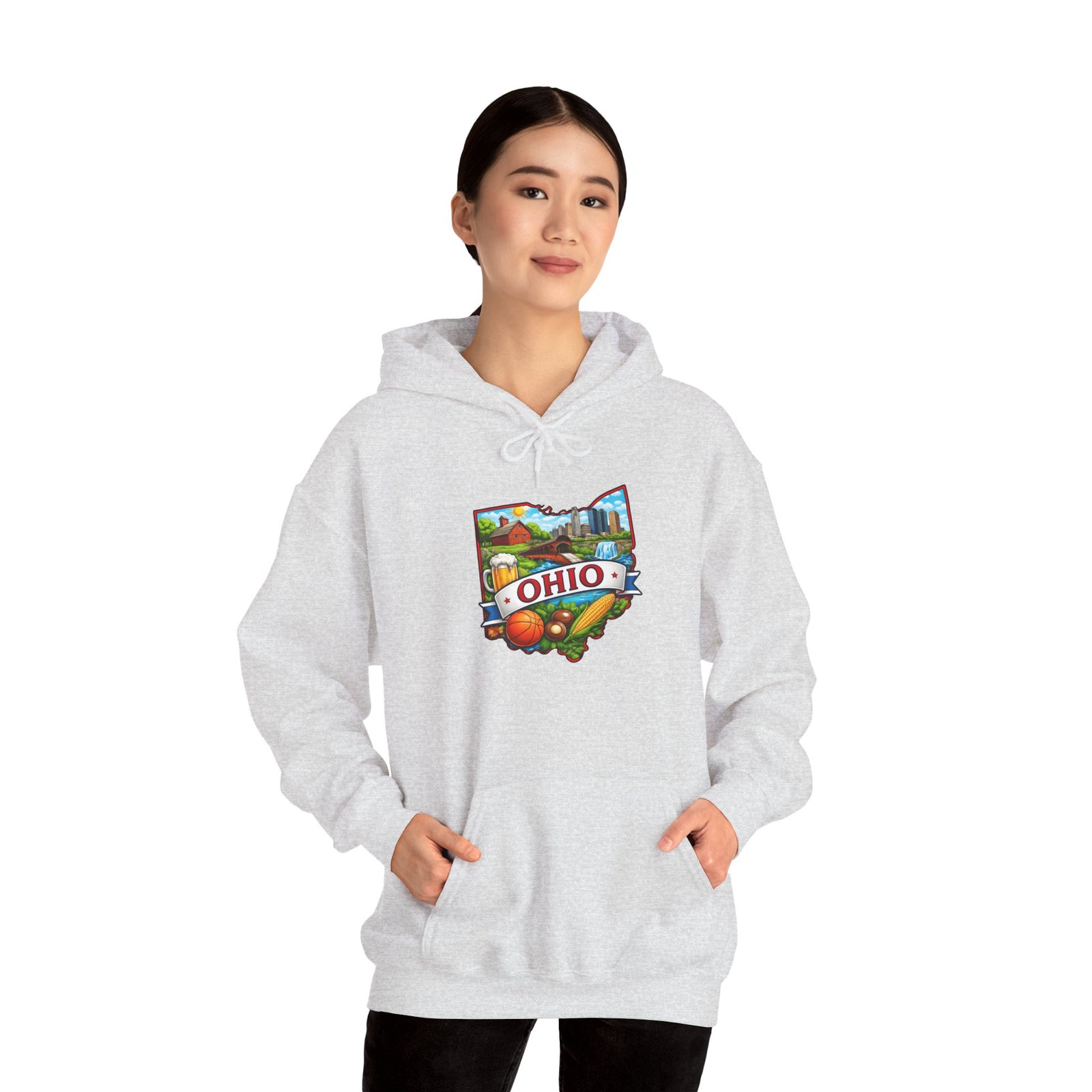 Ohio State Map Hoodie — Colorful Ohio Landmarks & Icons Sweatshirt - Image 15