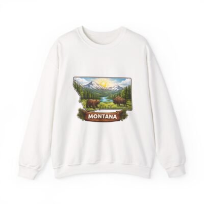 Montana Scenic Sweatshirt — Mountain, Bears & Sunrise Crewneck