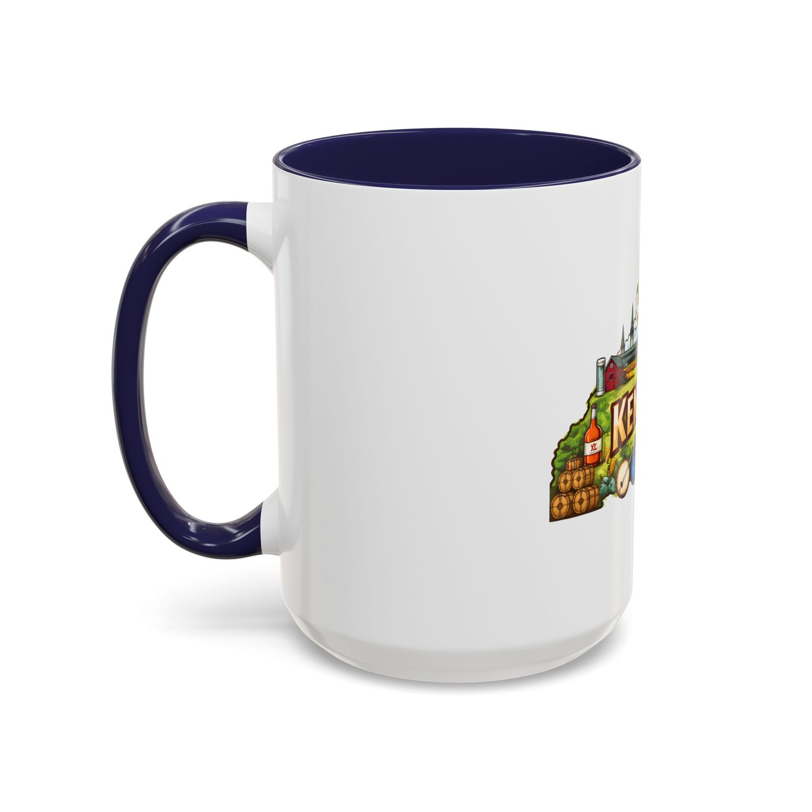 Kentucky State Map Accent Coffee Mug — Scenic Landmark Travel Souvenir (11/15oz) - Image 23