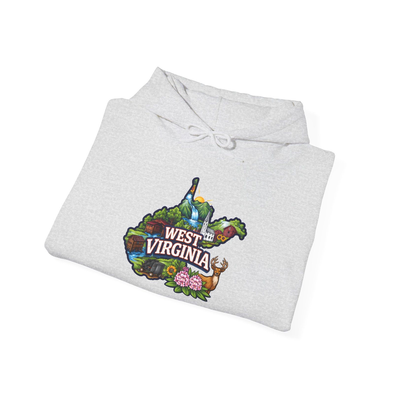 West Virginia Map Floral Hoodie — State Pride Appalachian Nature Sweatshirt - Image 12