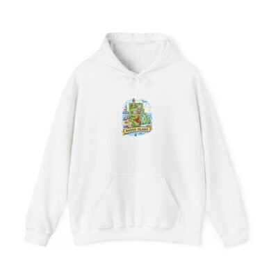 Island Map Hoodie – Retro Tropical "Bermuda Island" Graphic Pullover