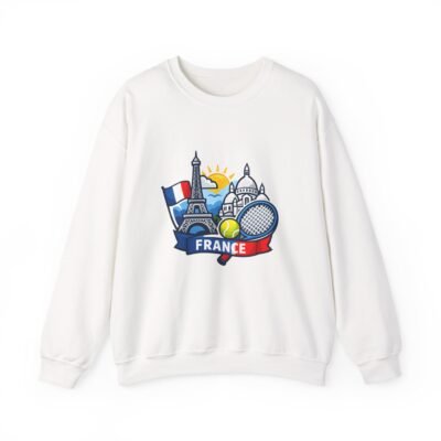France Tennis Crewneck Sweatshirt – Eiffel Tower Graphic