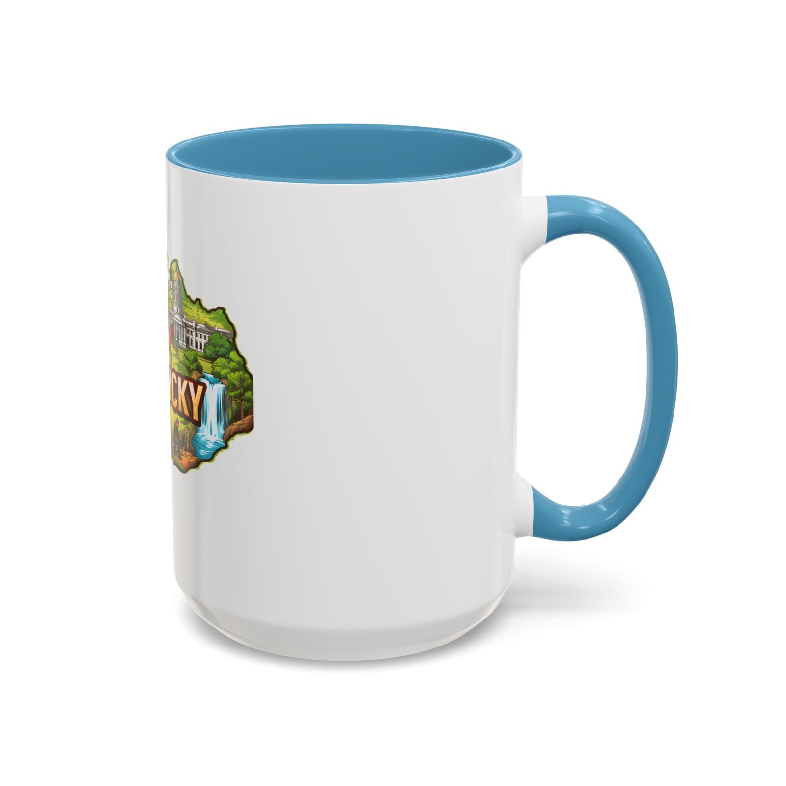 Kentucky State Map Accent Coffee Mug — Scenic Landmark Travel Souvenir (11/15oz) - Image 38