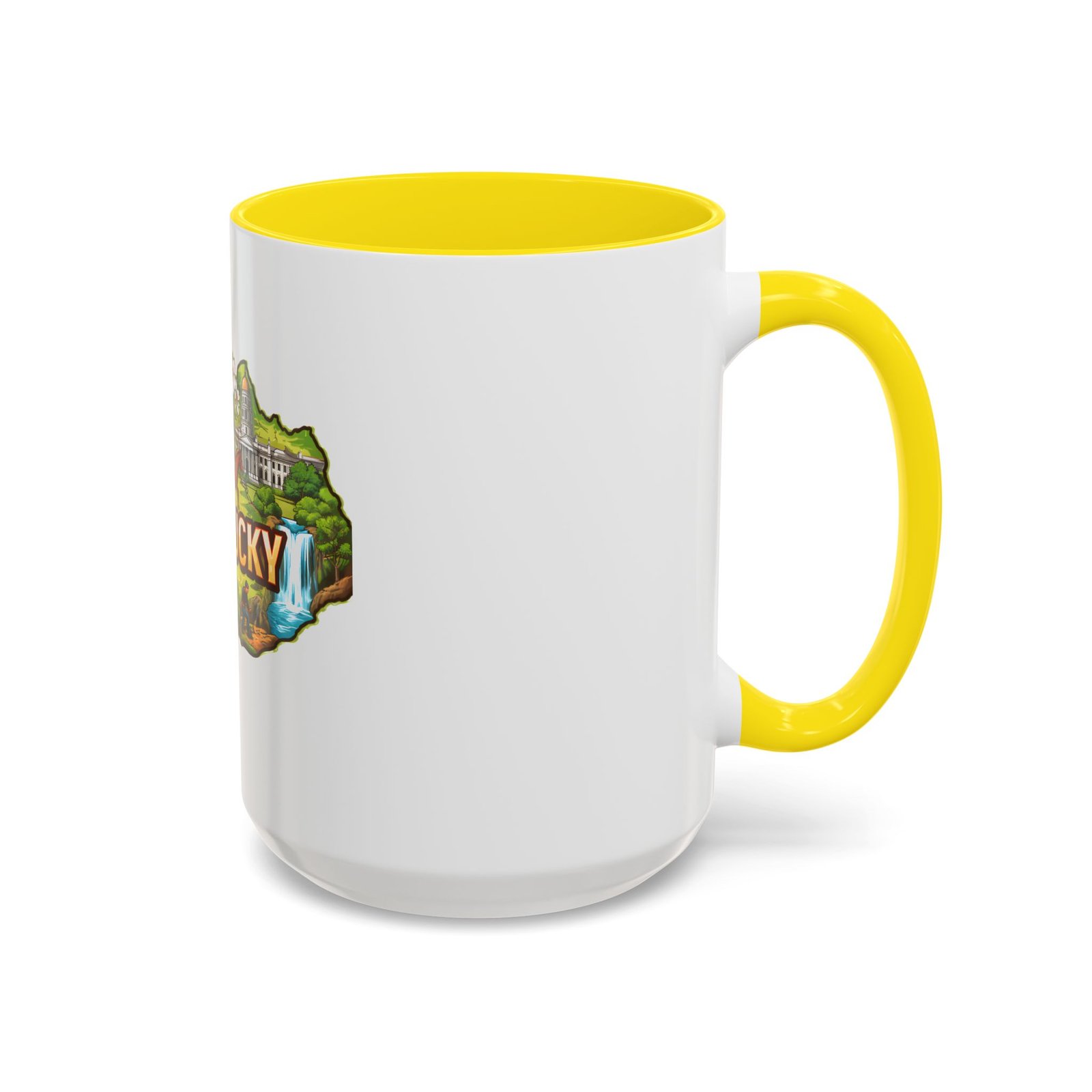 Kentucky State Map Accent Coffee Mug — Scenic Landmark Travel Souvenir (11/15oz) - Image 54