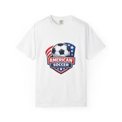 American Soccer Shield T-Shirt — US Flag Soccer Logo Tee