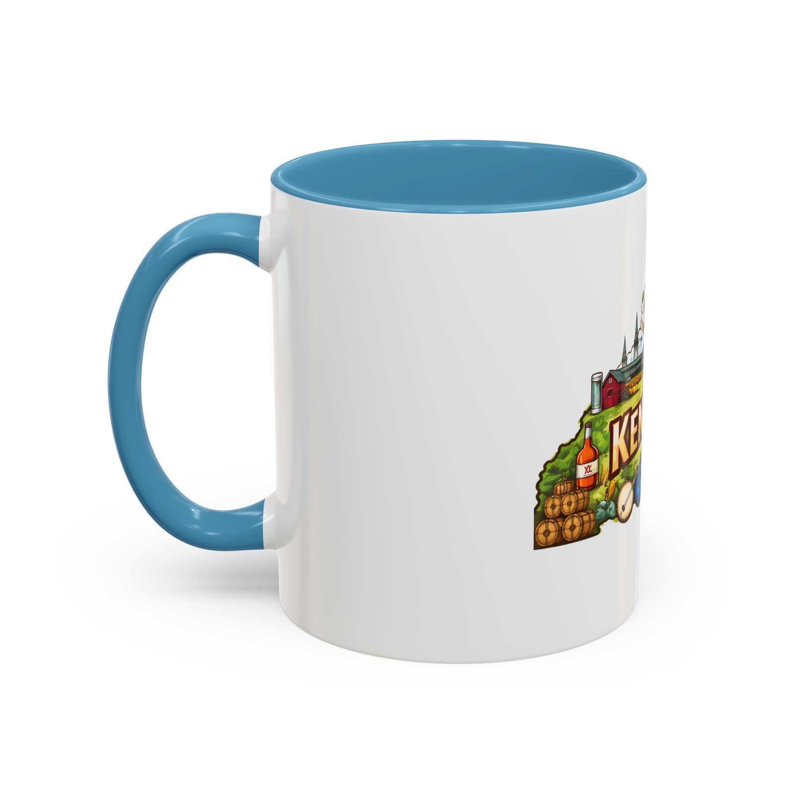 Kentucky State Map Accent Coffee Mug — Scenic Landmark Travel Souvenir (11/15oz) - Image 35