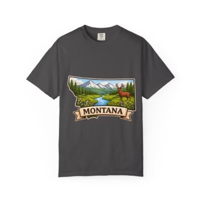 Montana Scenic Tee — Mountain, Elk & River Graphic T-Shirt