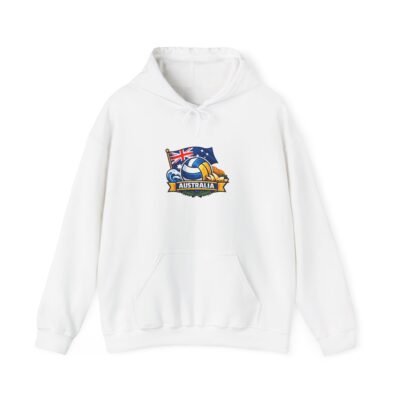 Australia Crest Hoodie — Australian Flag & Wildlife Emblem Pullover
