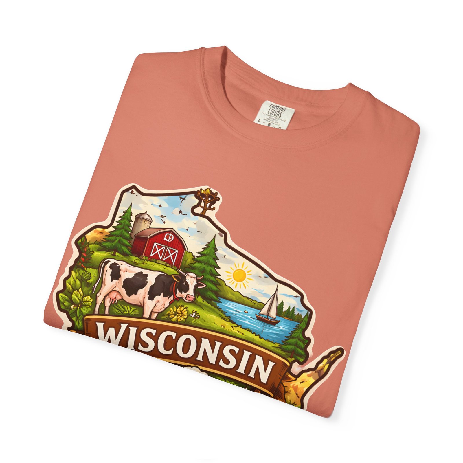 Wisconsin State Map T-Shirt — Dairy, Beer & Lake Life Graphic Tee - Image 8