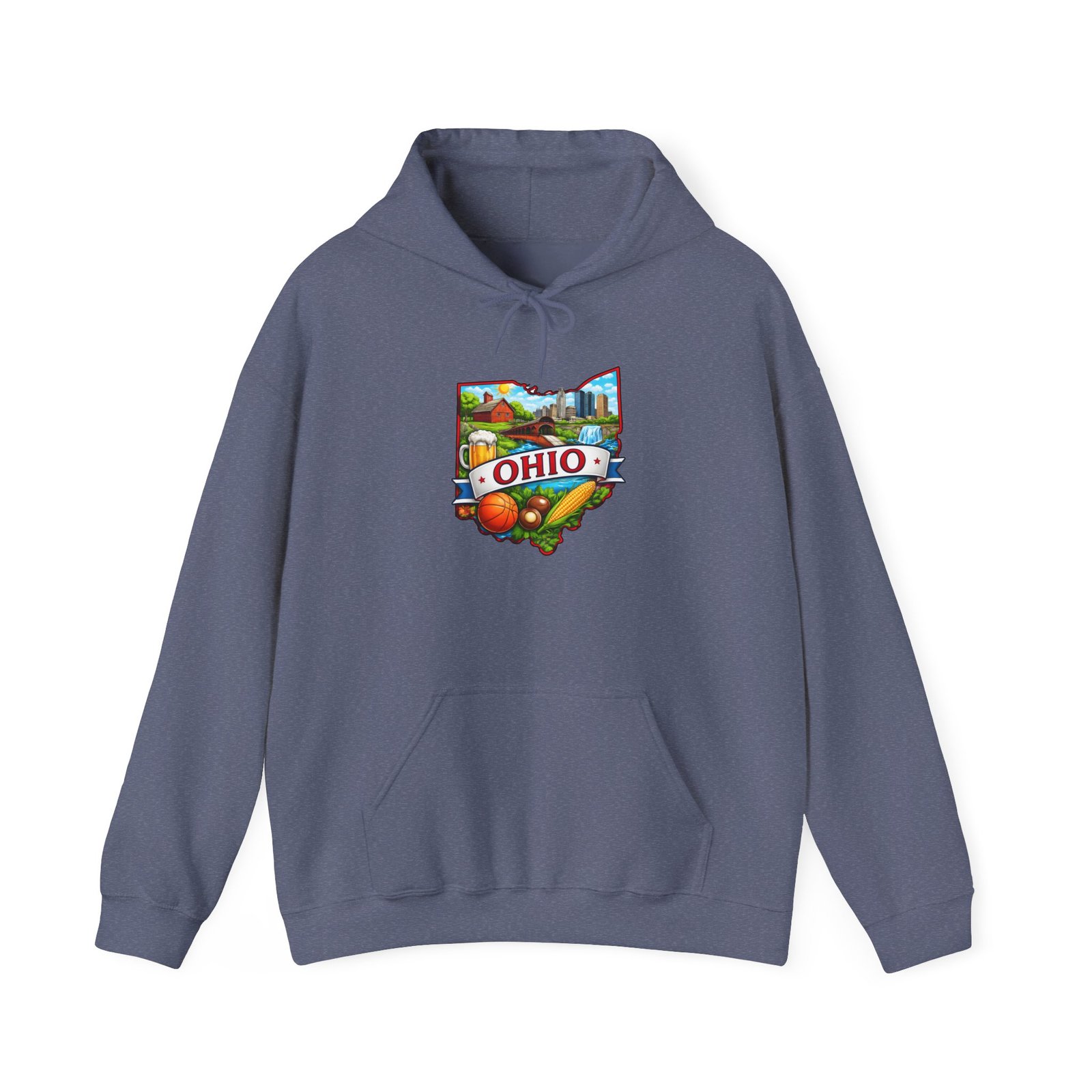 Ohio State Map Hoodie — Colorful Ohio Landmarks & Icons Sweatshirt - Image 46