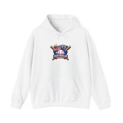 Australia Baseball Emblem Hoodie - Aussie Flag & Bats Sports Sweatshirt