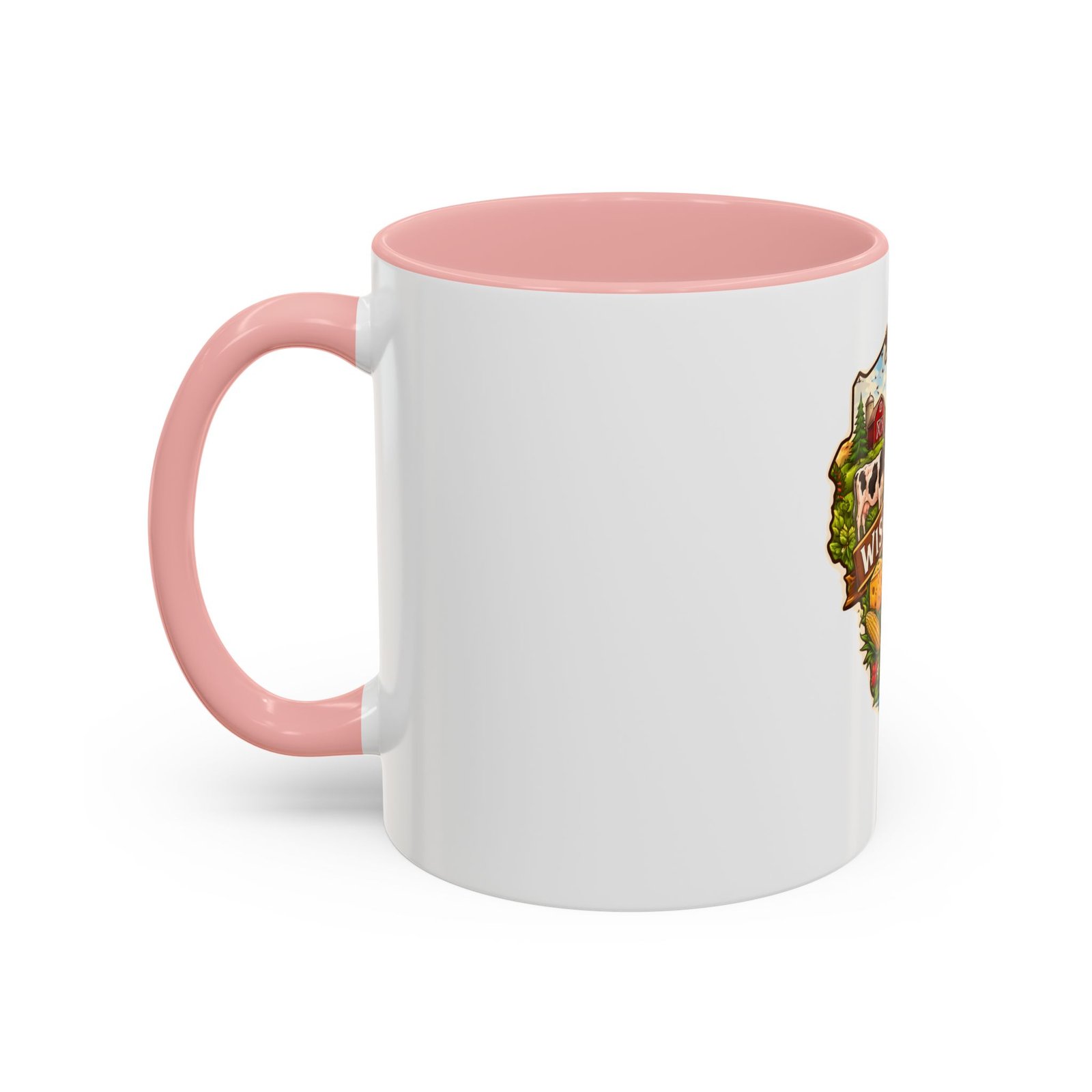 Wisconsin State Map Coffee Mug – Retro Cheese, Beer & Lake Icons Accent Mug - Image 11