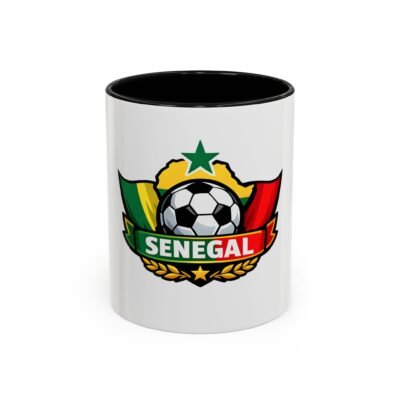 Senegal Soccer Coffee Mug – Football Crest Accent Mug (11/15oz)