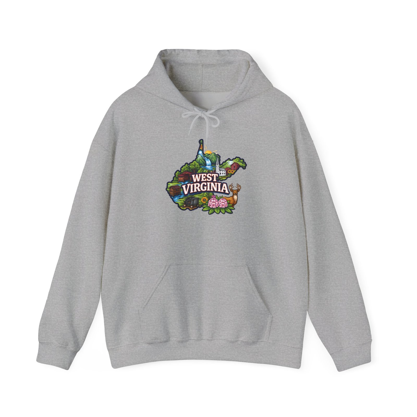 West Virginia Map Floral Hoodie — State Pride Appalachian Nature Sweatshirt - Image 17