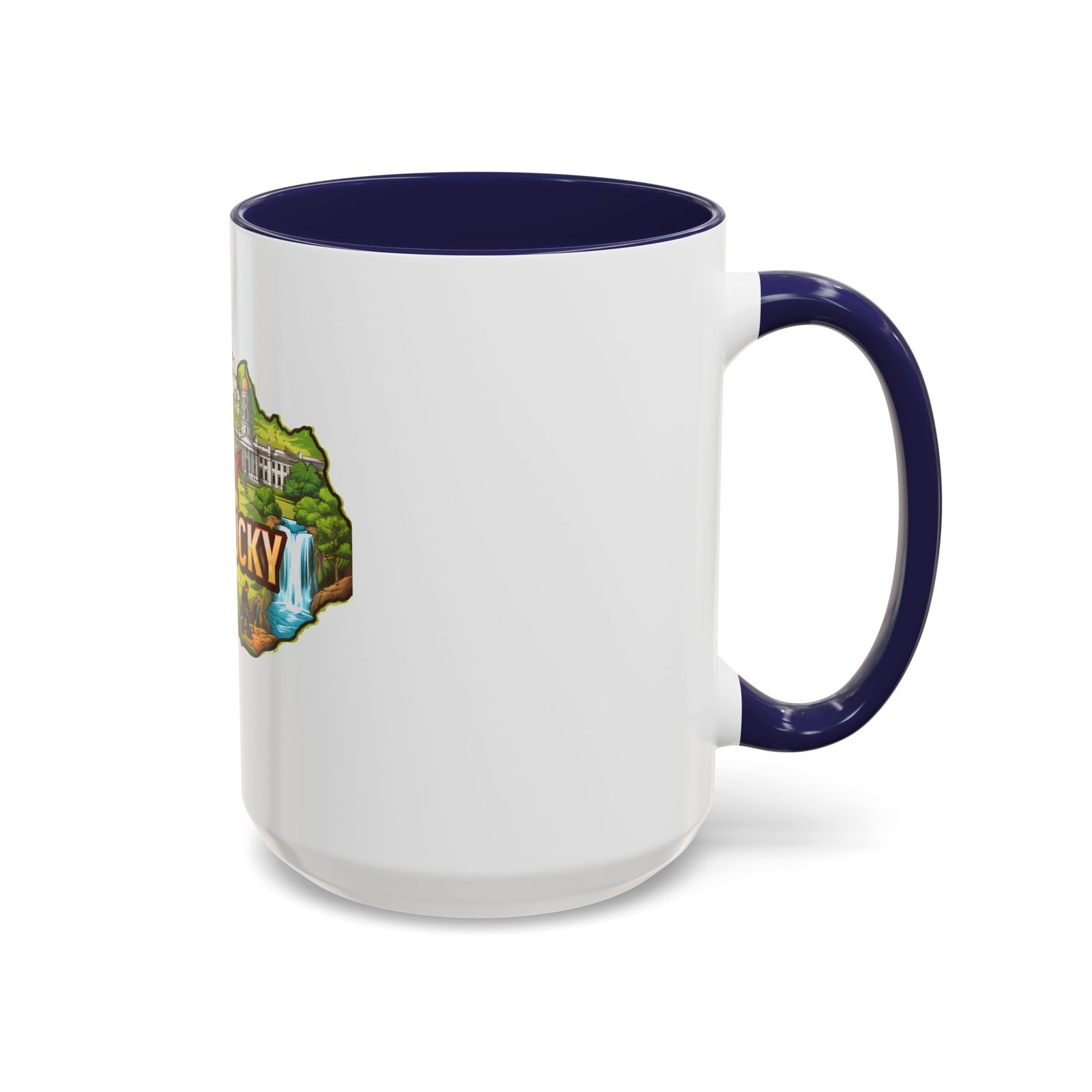 Kentucky State Map Accent Coffee Mug — Scenic Landmark Travel Souvenir (11/15oz) - Image 22