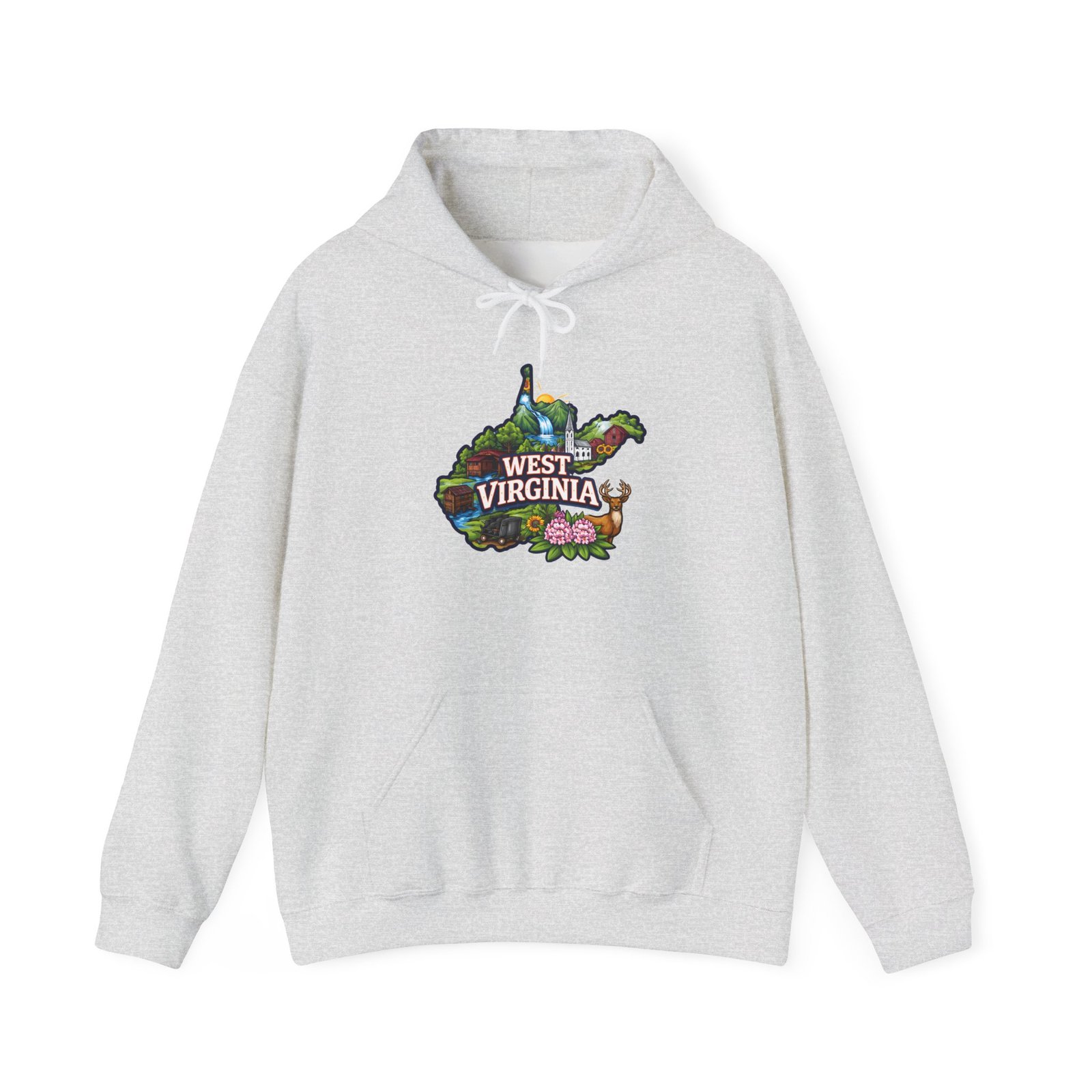 West Virginia Map Floral Hoodie — State Pride Appalachian Nature Sweatshirt - Image 5