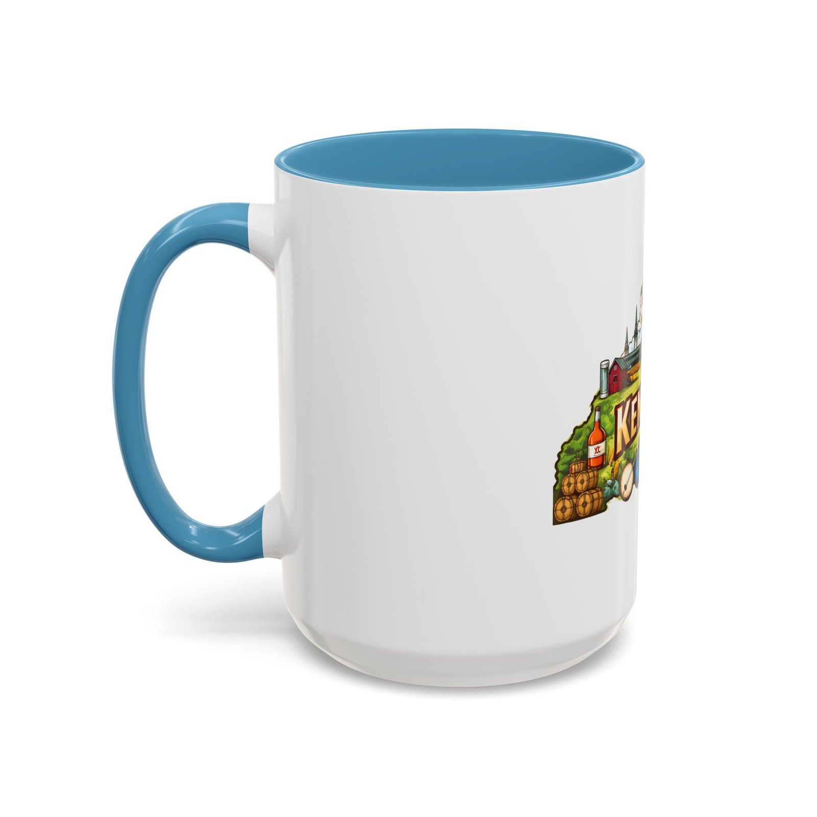 Kentucky State Map Accent Coffee Mug — Scenic Landmark Travel Souvenir (11/15oz) - Image 39