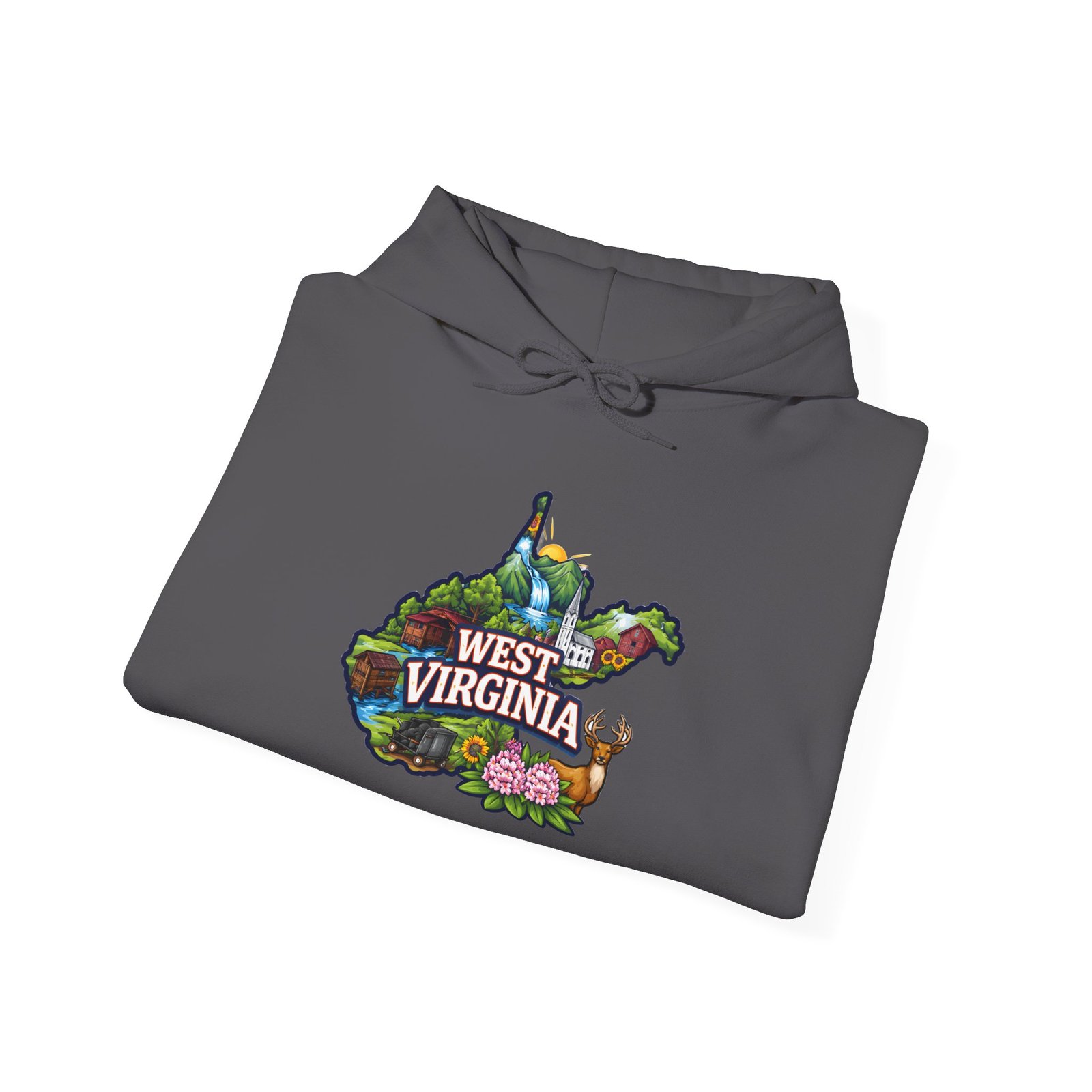 West Virginia Map Floral Hoodie — State Pride Appalachian Nature Sweatshirt - Image 36