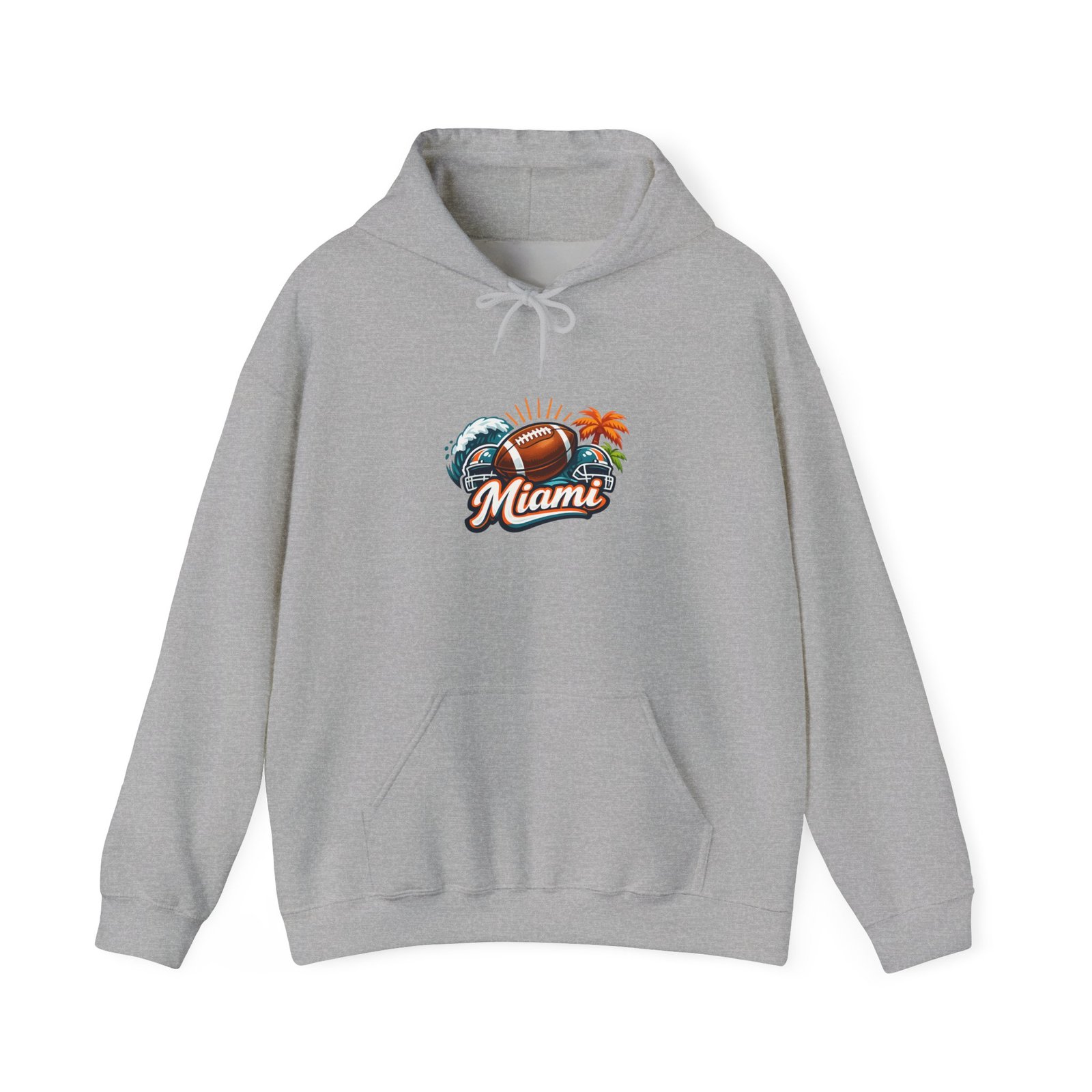 Miami Beach Retro Hoodie — Vintage Palm Tree Sunset Surf Graphic - Image 17