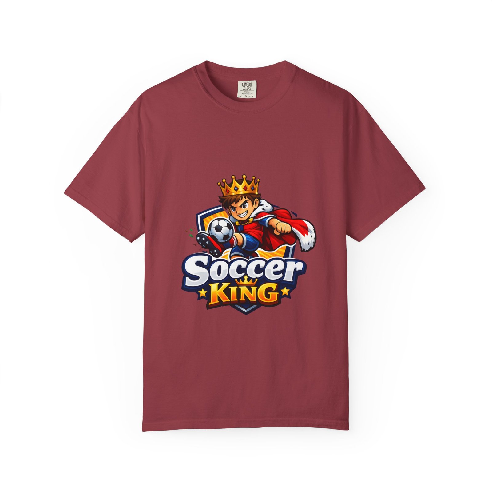Soccer King T-Shirt — Kids' Youth Soccer Crown Graphic Tee - Image 53