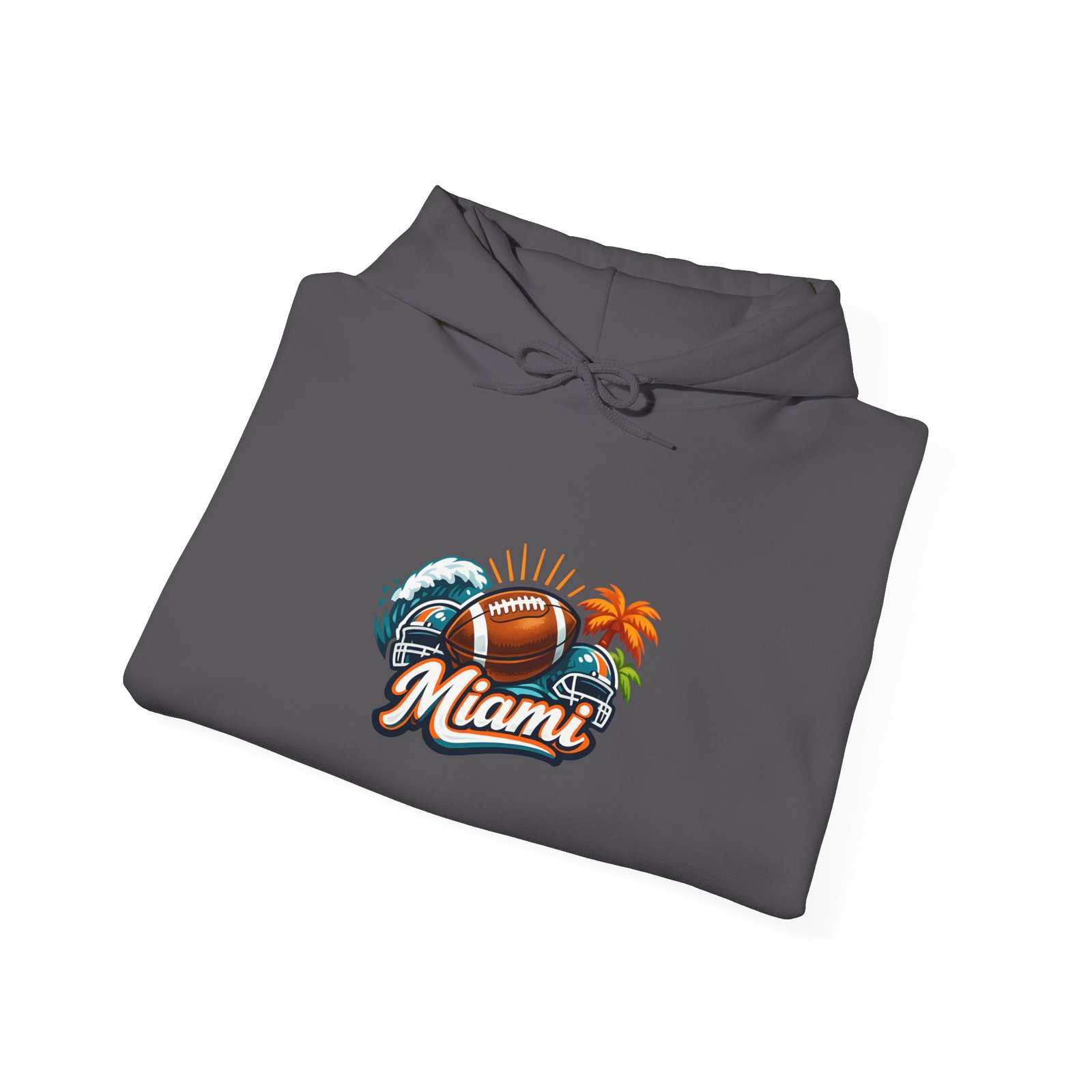 Miami Beach Retro Hoodie — Vintage Palm Tree Sunset Surf Graphic - Image 35
