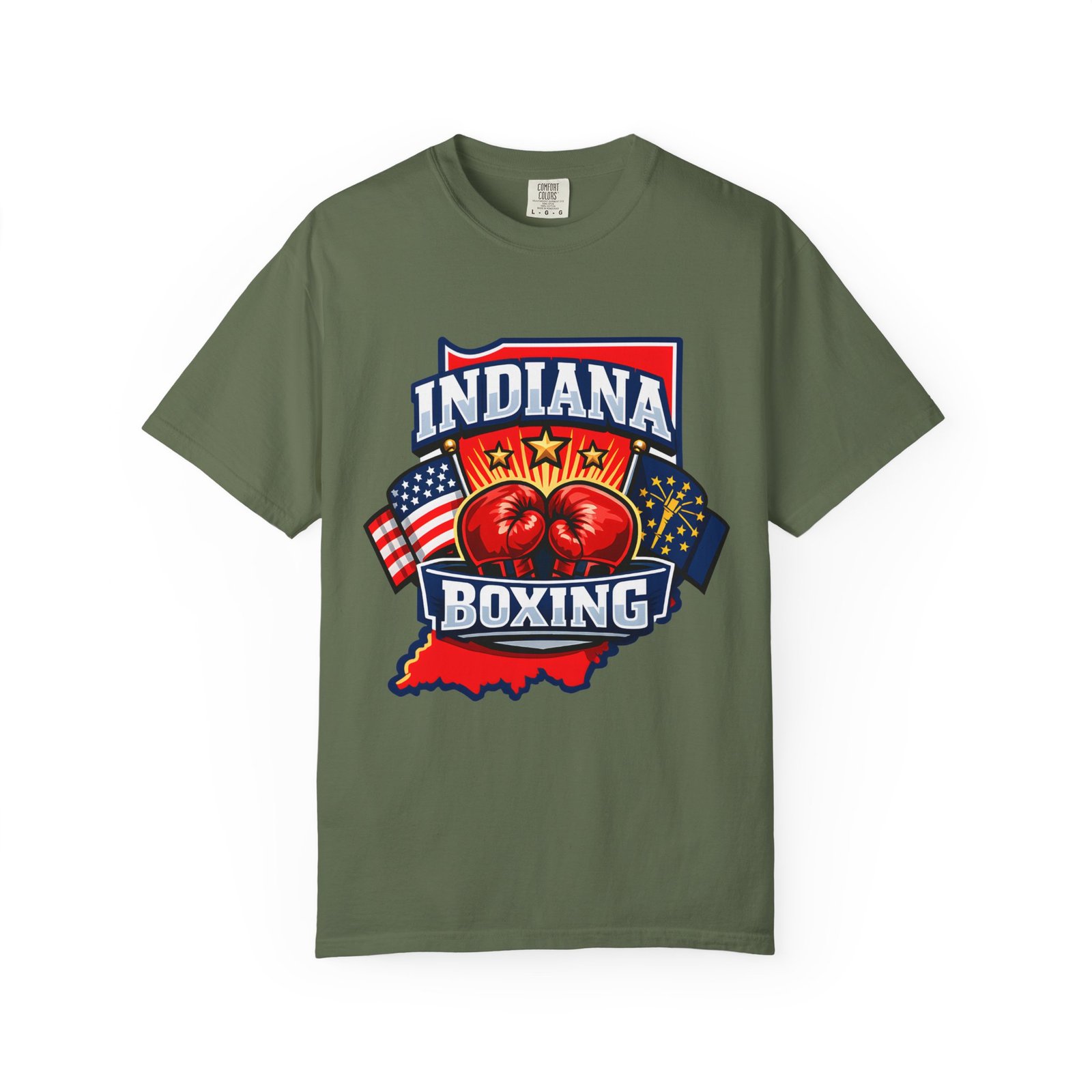 Indiana Boxing T-Shirt — State Pride Boxing Tee with Gloves & Flags - Image 37