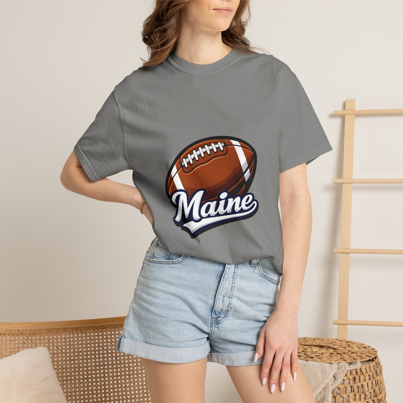 Maine Football T-Shirt — Vintage Football Graphic Tee - Image 44