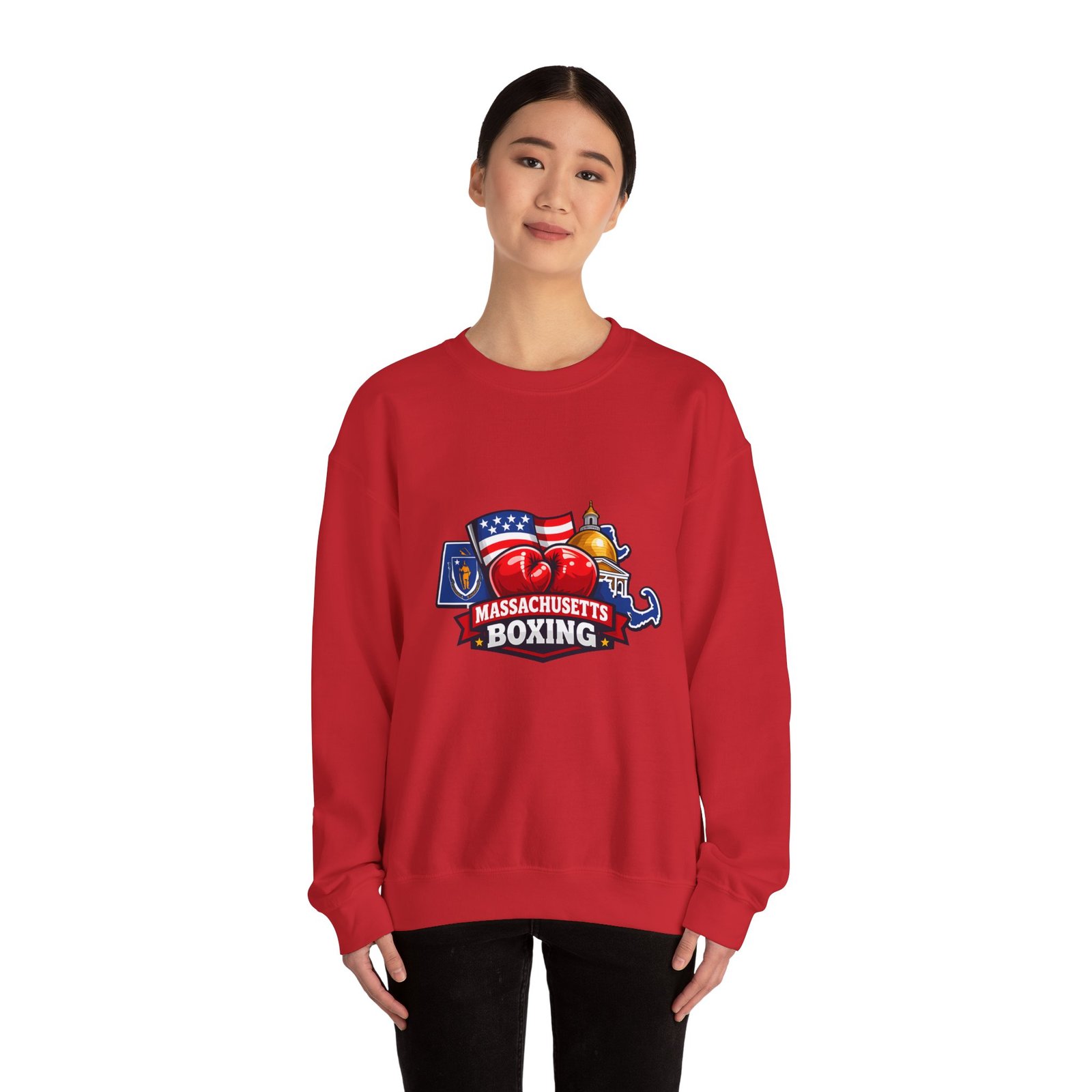 Massachusetts Boxing Crewneck Sweatshirt - Image 48