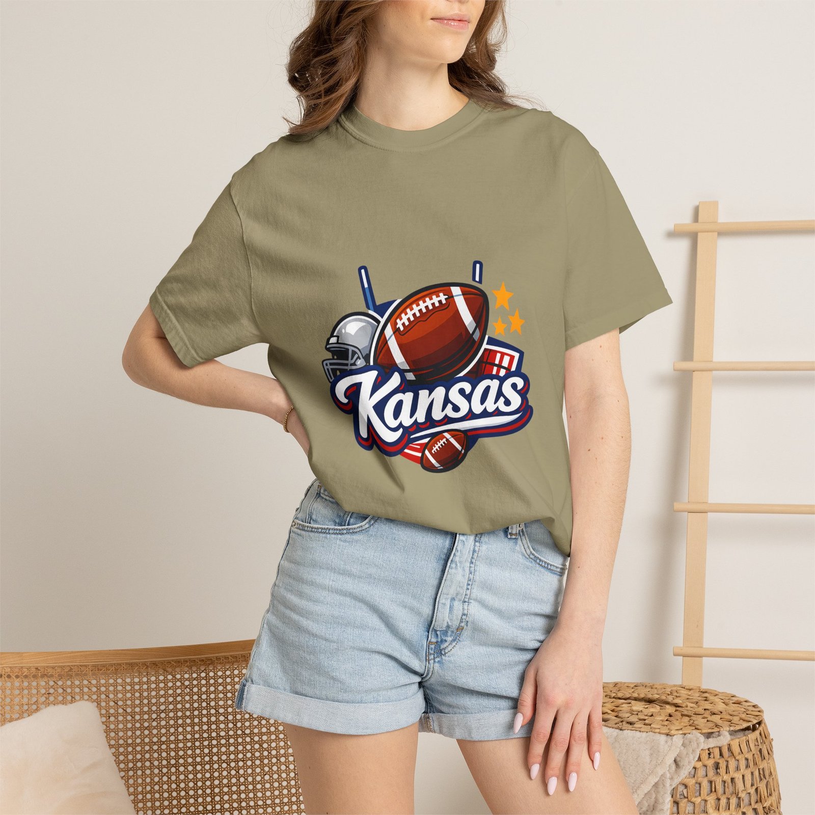Kansas Football T-Shirt — Retro Helmet & Ball State Pride Tee - Image 24