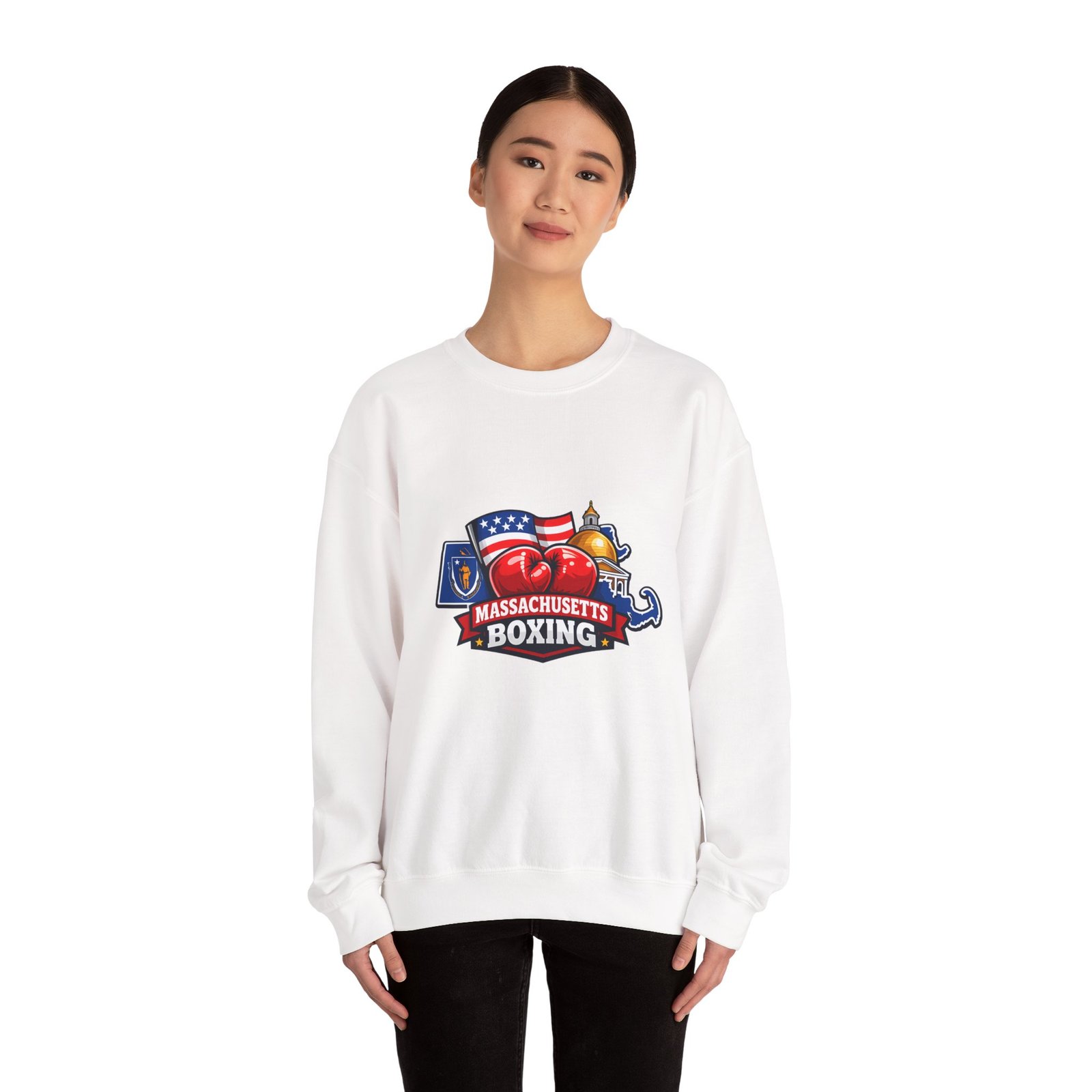 Massachusetts Boxing Crewneck Sweatshirt - Image 4