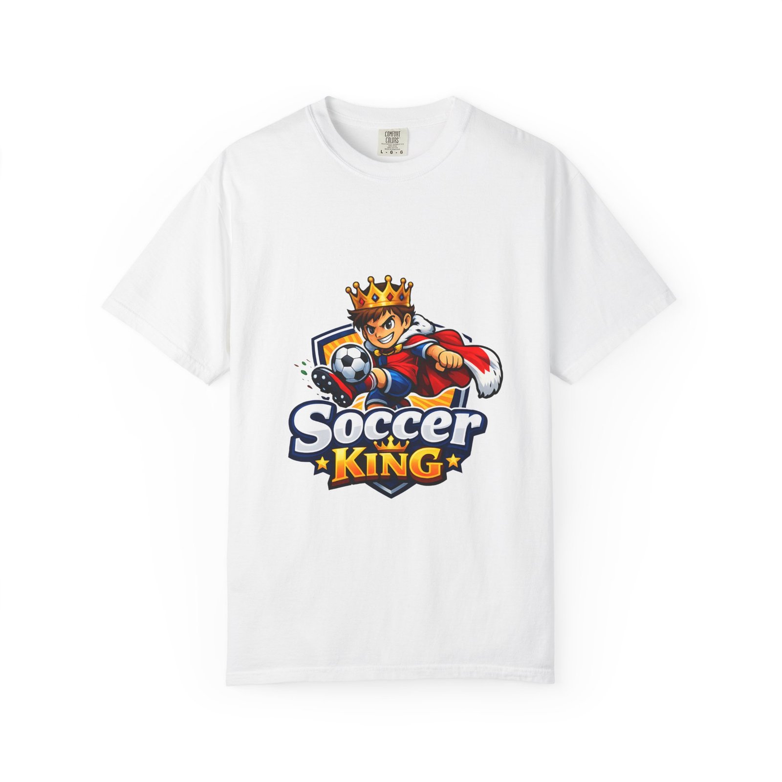 Soccer King T-Shirt — Kids & Teens Soccer Crown Graphic Tee