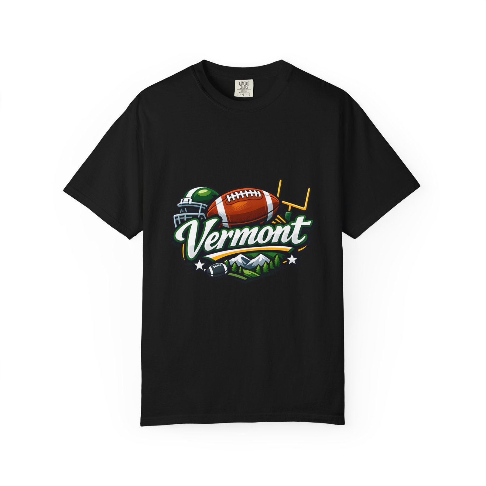 Vermont Football State T-Shirt — Retro Helmet & Goalpost Design - Image 49