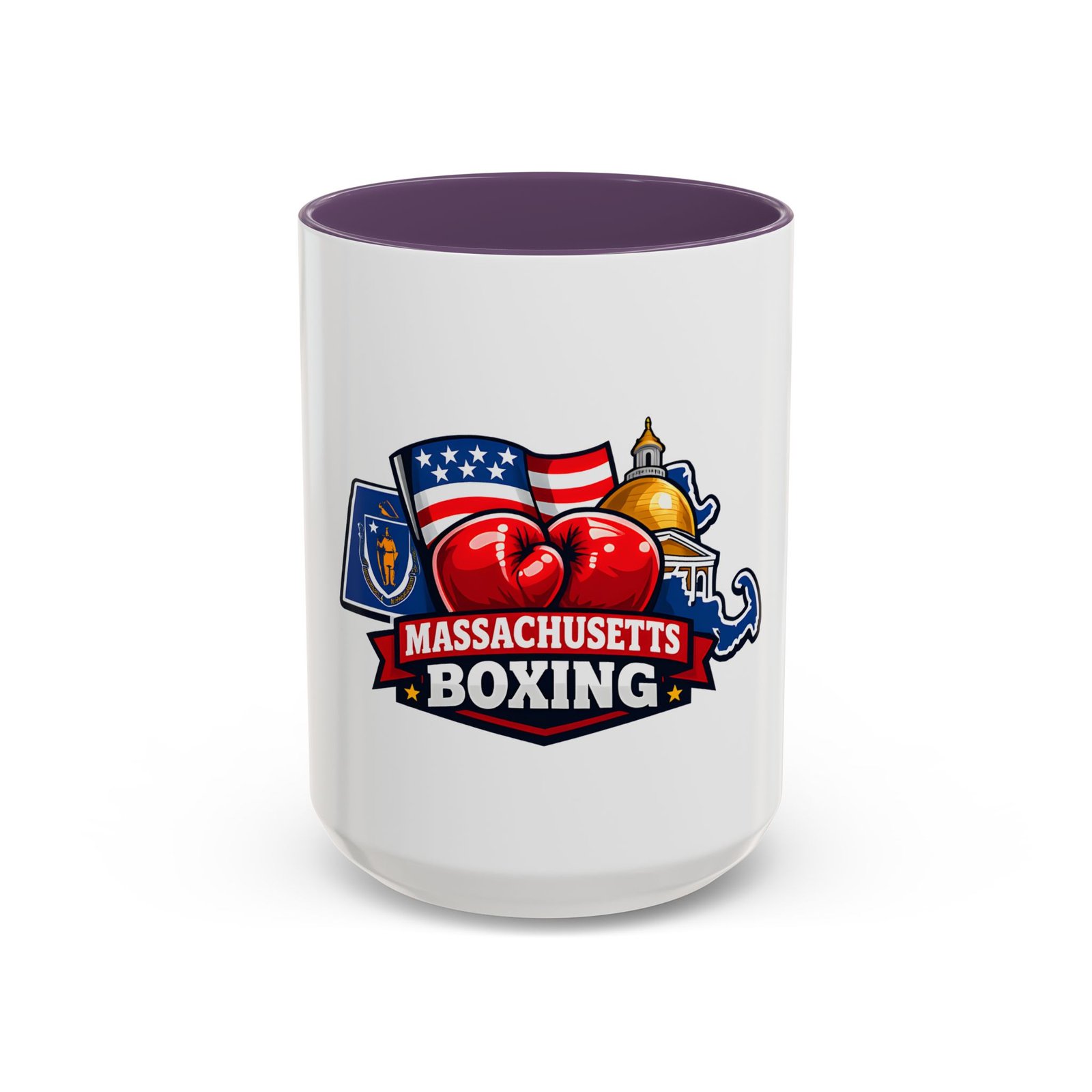 Massachusetts Boxing Accent Coffee Mug — State Pride Boxing Logo (11/15oz) - Image 65