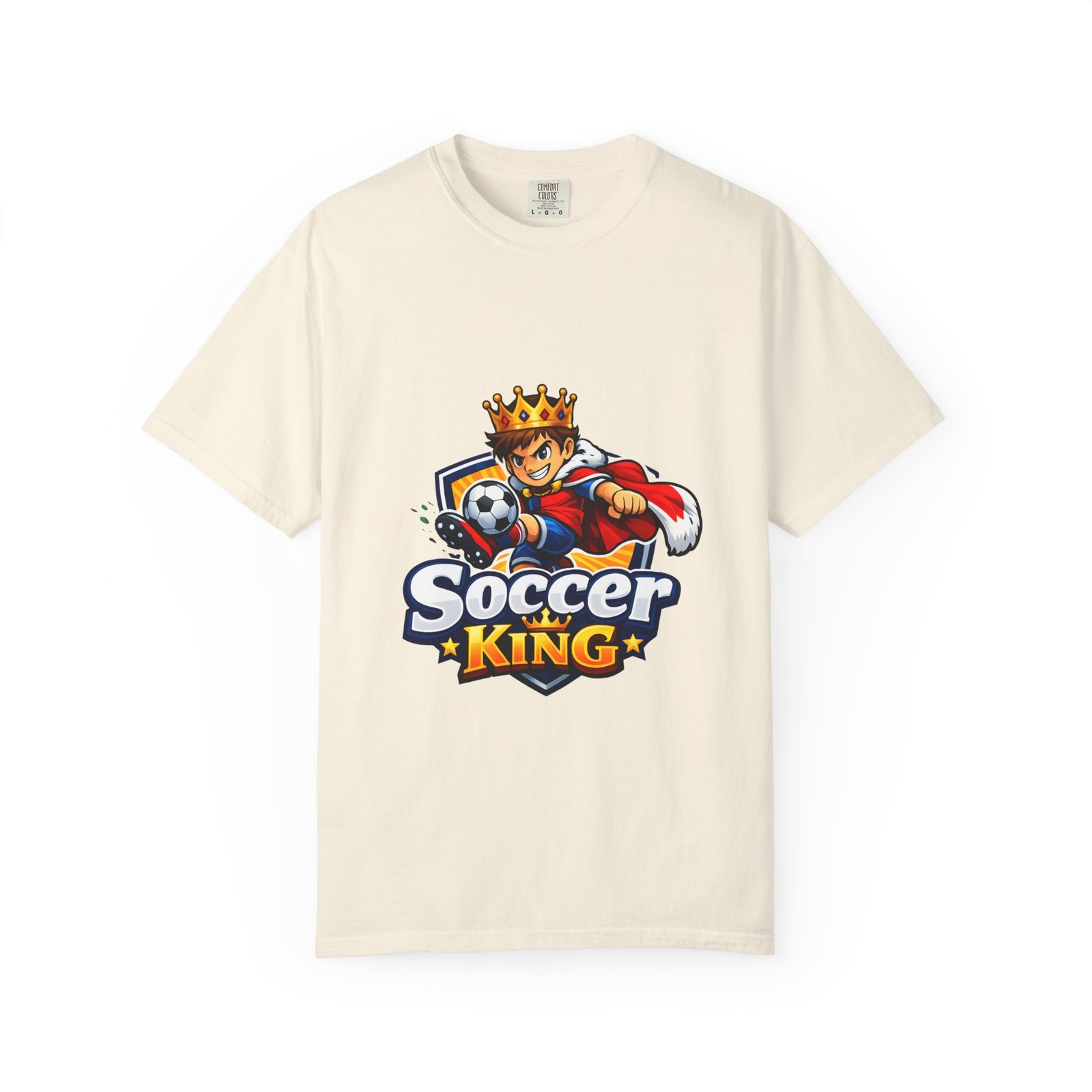 Soccer King T-Shirt — Kids & Teens Soccer Crown Graphic Tee - Image 13
