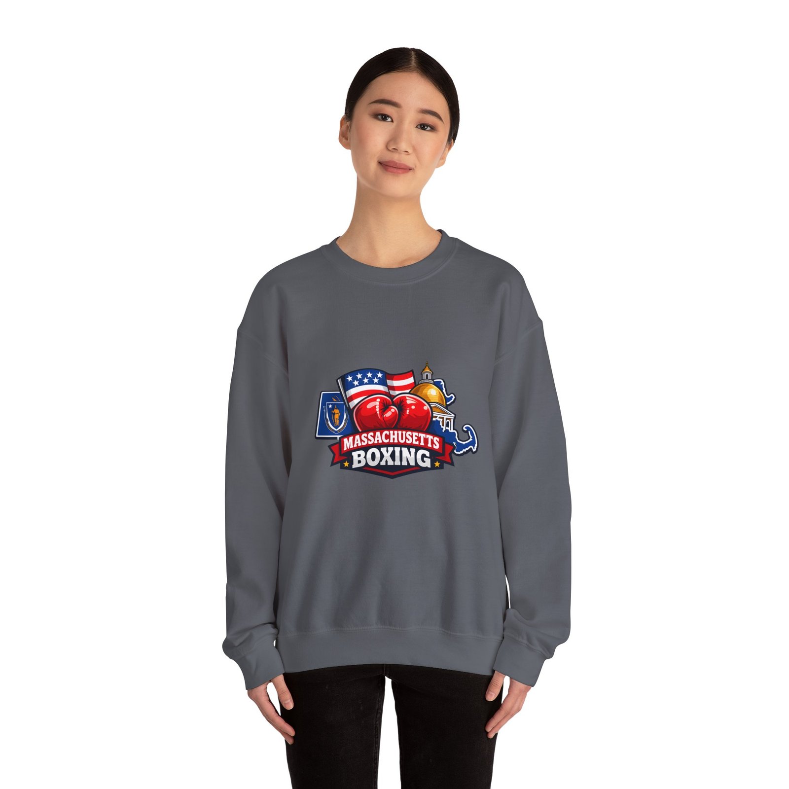 Massachusetts Boxing Crewneck Sweatshirt - Image 40