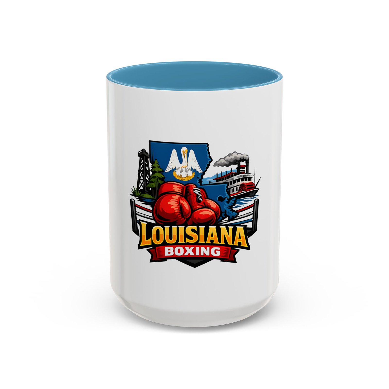 Louisiana Boxing Accent Coffee Mug – Red Gloves State Pride (11/15oz) - Image 37