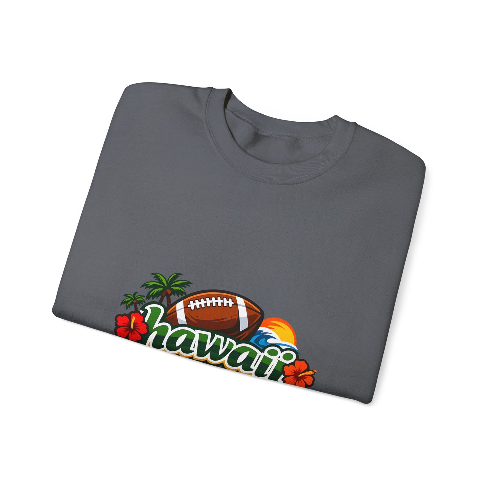 Hawaii Football Crewneck Sweatshirt — Tropical Sunset Palm Beach Pullover - Image 39