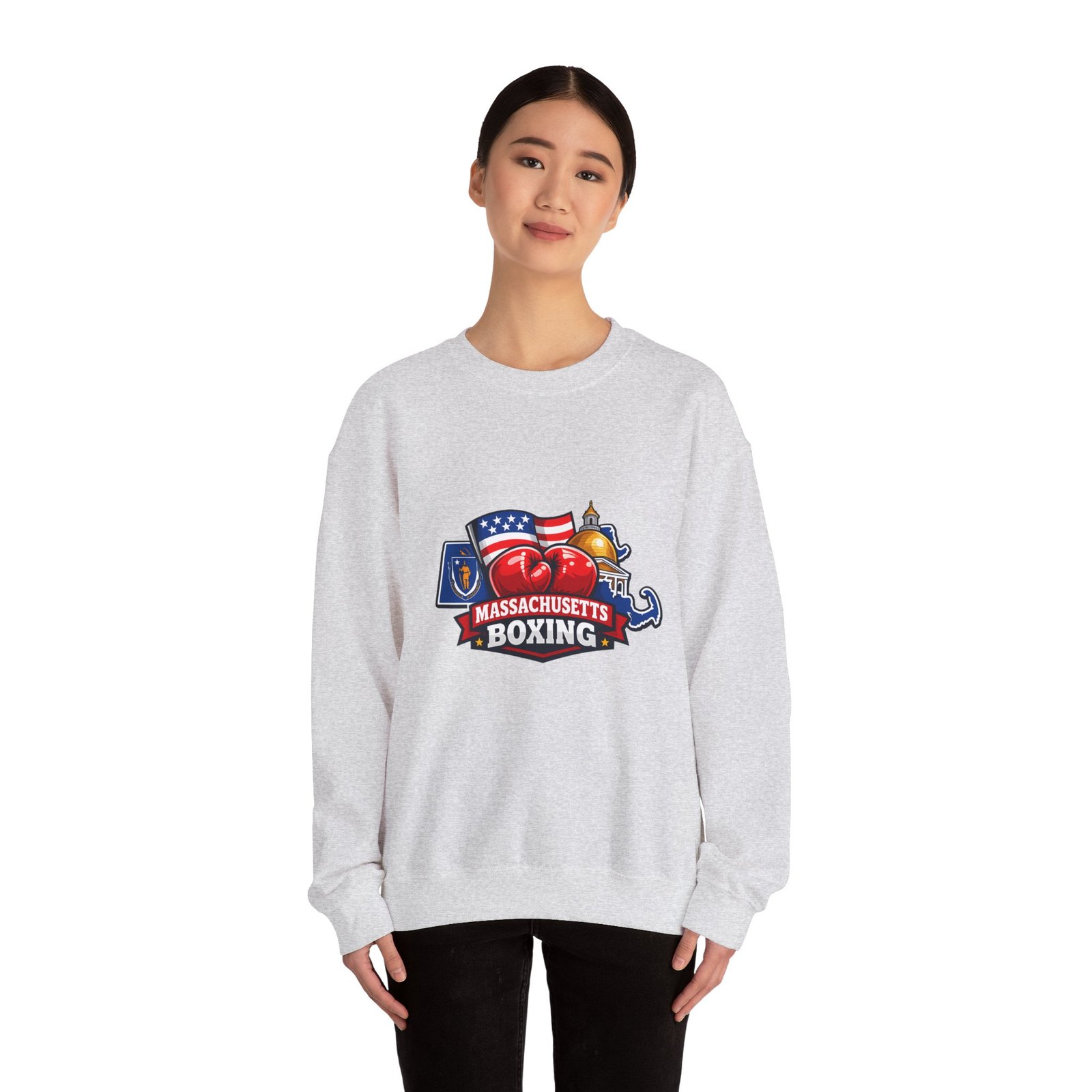Massachusetts Boxing Crewneck Sweatshirt - Image 8