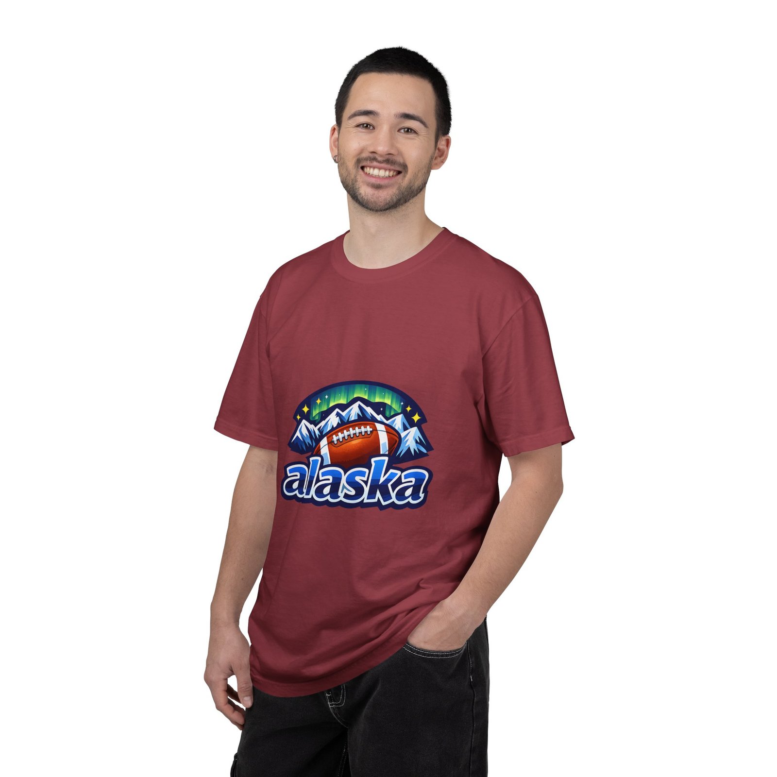 Alaska Football Bear Mountains T‑Shirt - Image 35