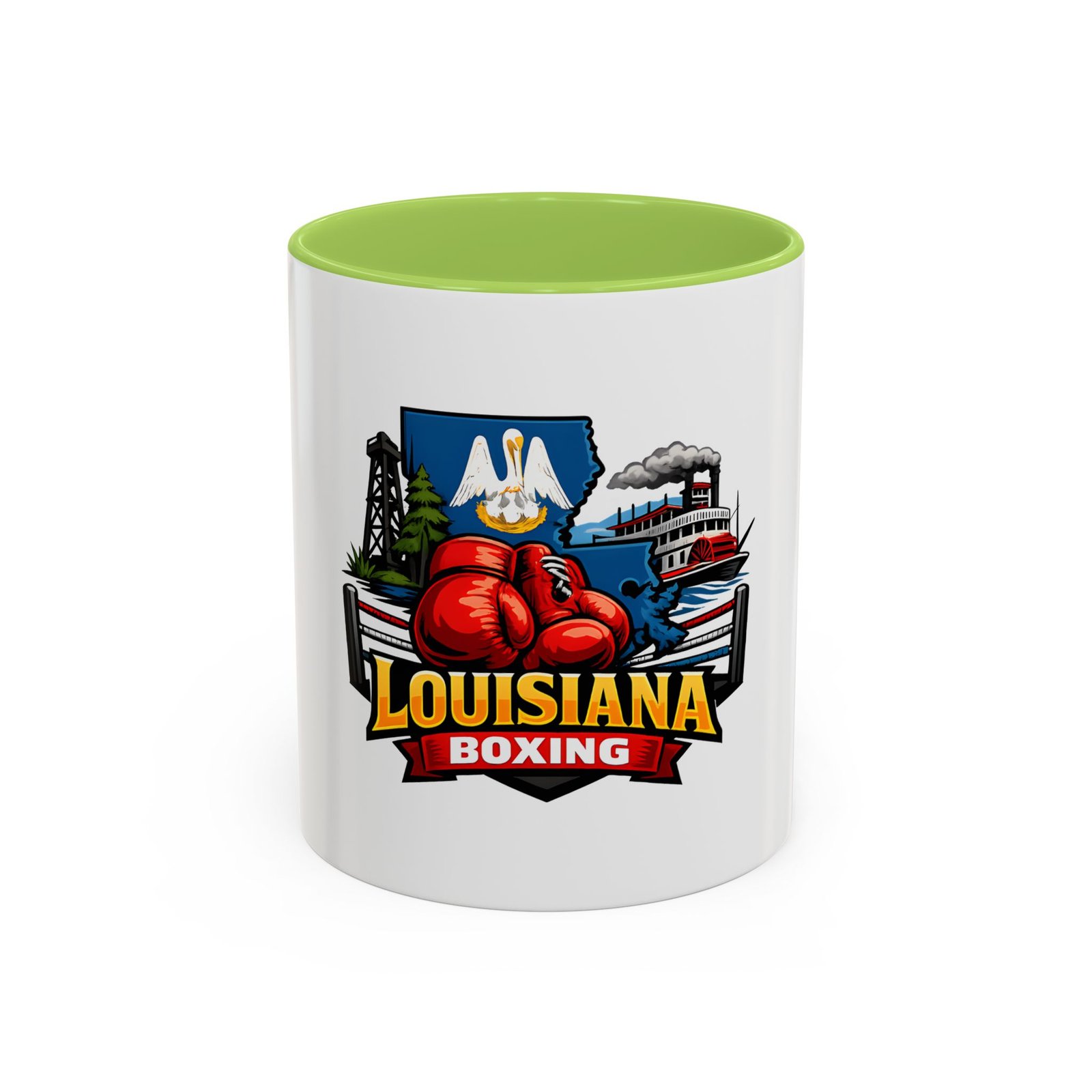 Louisiana Boxing Accent Coffee Mug – Red Gloves State Pride (11/15oz) - Image 57