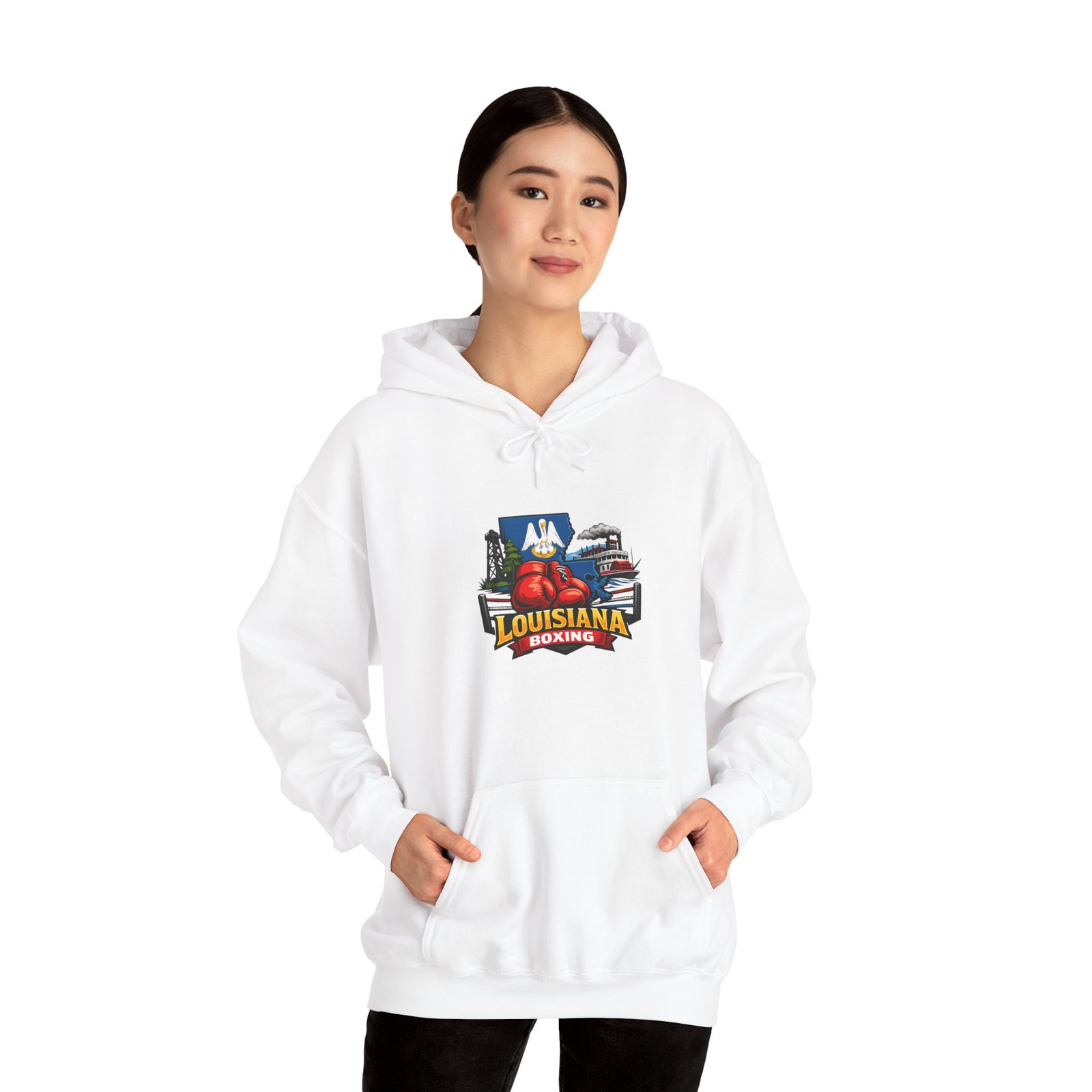 Louisiana Boating Graphic Hoodie — Cajun Crab & Bayou Travel Sweatshirt - Image 16