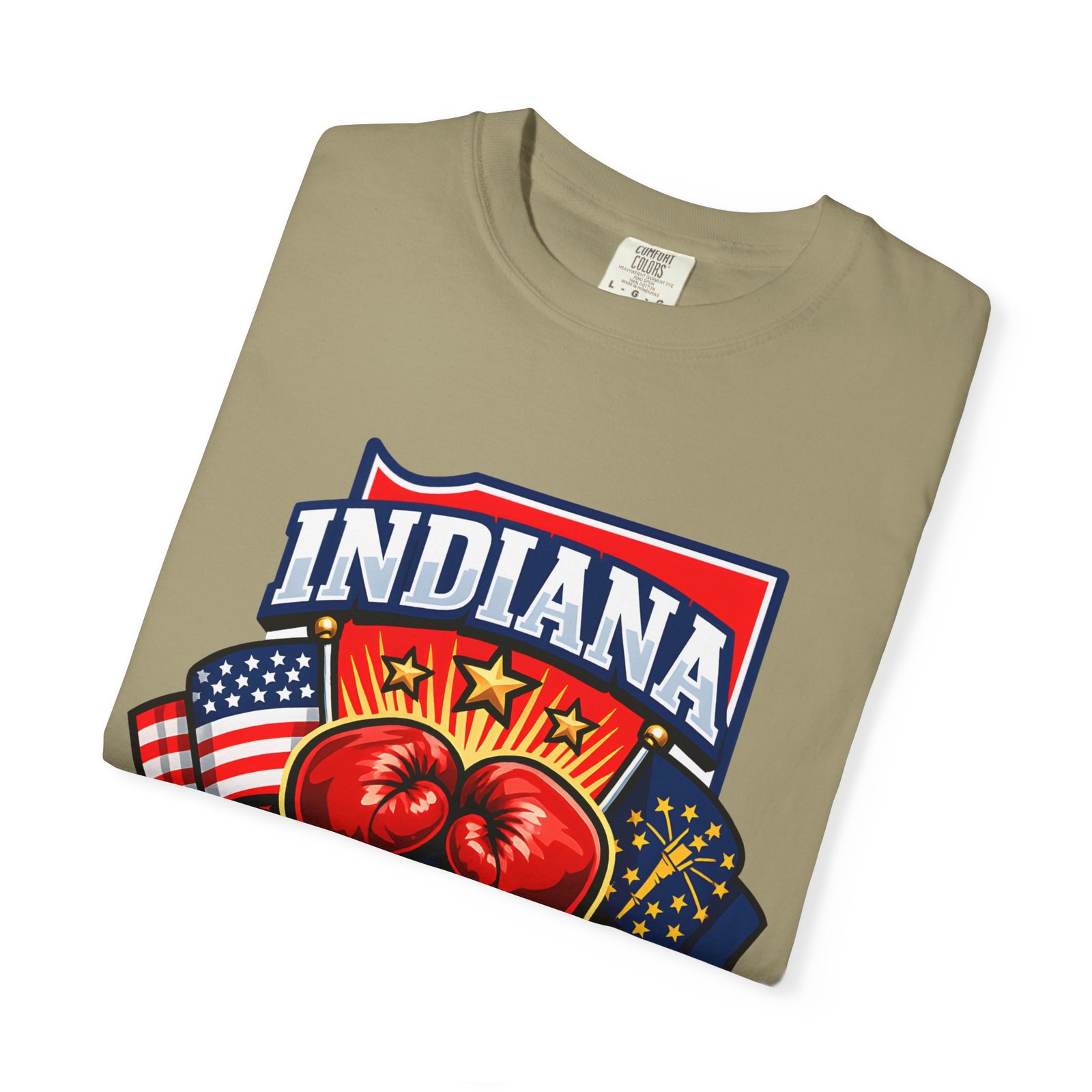 Indiana Boxing T-Shirt — State Pride Boxing Tee with Gloves & Flags - Image 23